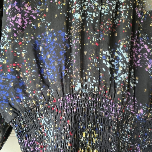 NWT Free People Anna Mini Dress Open Back Metallic Spots XS - Picture 9 of 12